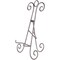 Bard's Scroll Antique Silver Collapsible Easel Stand, 15" H x 9" W x 8.5" D (For 10" - 11.5" Plates)